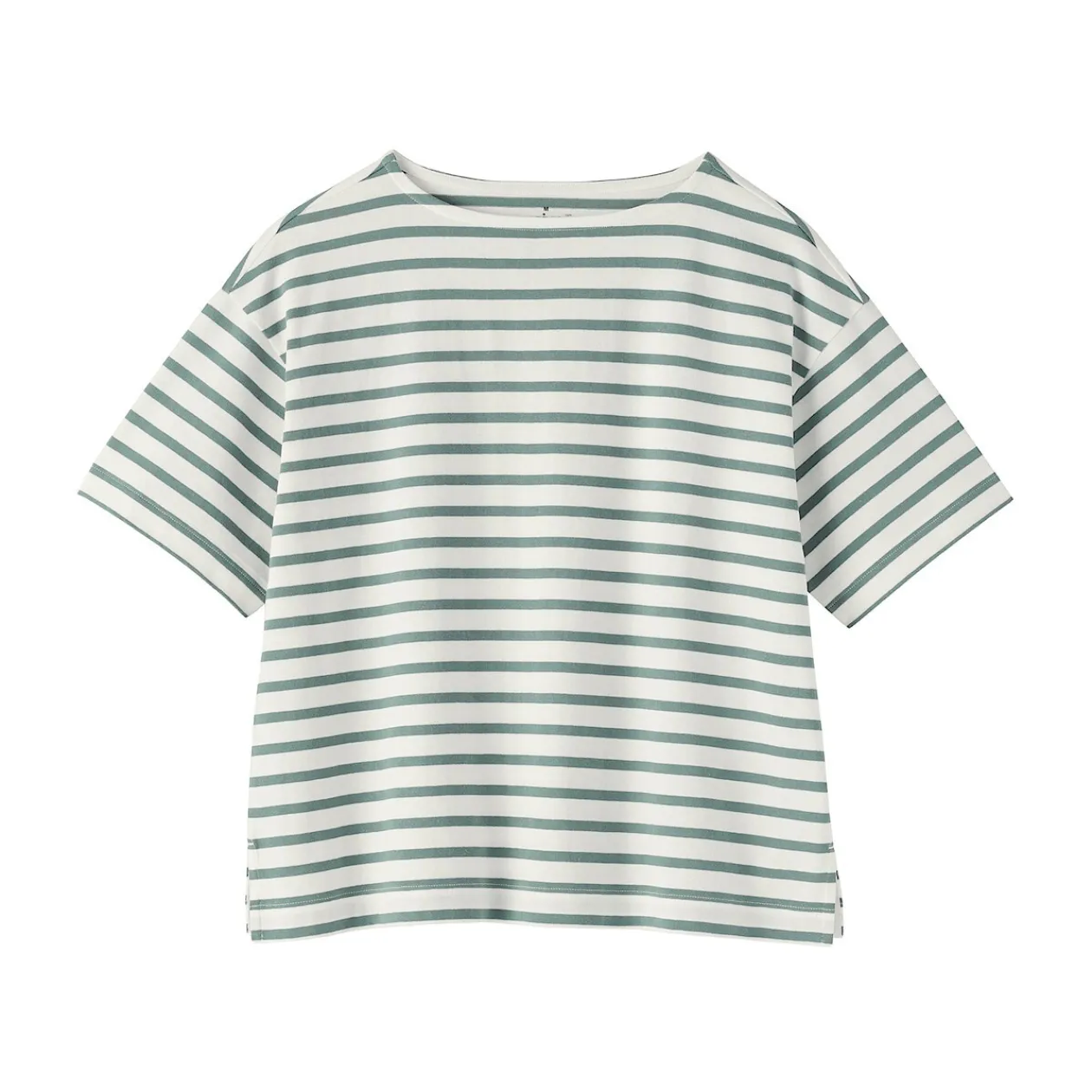 Hauts Et T‐Shirts^Muji T-shirt à manches mi-longues et col bateau en coton épais pour femme