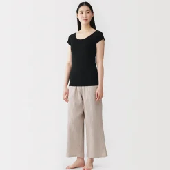 Hauts Et T‐Shirts|Sous‐Vêtements^Muji T-shirt brassière lisse en mélange lyocell à mancherons pour femme