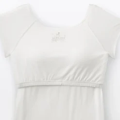 Hauts Et T‐Shirts|Sous‐Vêtements^Muji T-shirt brassière lisse en mélange lyocell à mancherons pour femme