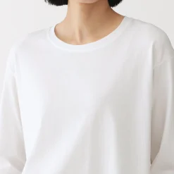 Hauts Et T‐Shirts|Sous‐Vêtements^Muji T-shirt décontracté à manches longues en jersey de coton pour femme