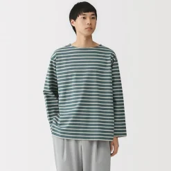 Hauts Et T‐Shirts^Muji T-shirt délavé à manches longues et à col bateau en coton épais pour homme