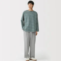 Hauts Et T‐Shirts^Muji T-shirt délavé à manches longues et à col bateau en coton épais pour homme