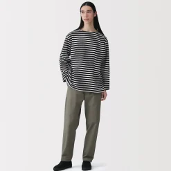 Hauts Et T‐Shirts^Muji T-shirt délavé à manches longues et à col bateau en coton épais pour homme