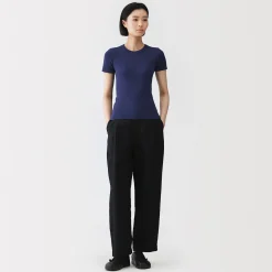 Hauts Et T‐Shirts|Sous‐Vêtements^Muji T-shirt en coton biologique hautement torsadé pour femme