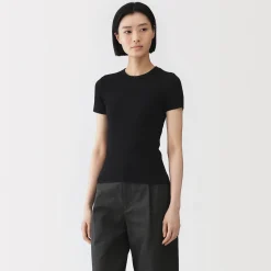 Hauts Et T‐Shirts|Sous‐Vêtements^Muji T-shirt en coton biologique hautement torsadé pour femme