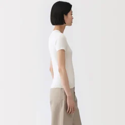 Hauts Et T‐Shirts|Sous‐Vêtements^Muji T-shirt en coton biologique hautement torsadé pour femme