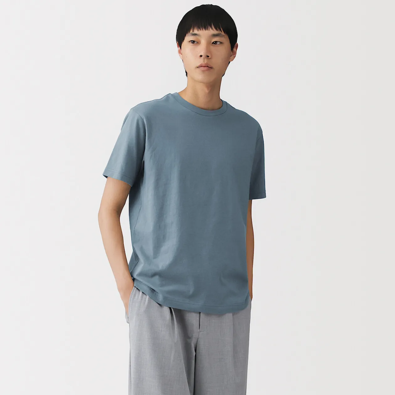 Hauts Et T‐Shirts^Muji T‐shirt en coton col rond manches courtes homme