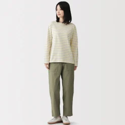 Hauts Et T‐Shirts^Muji T‐shirt en coton épais manches longues col bateau pour femme