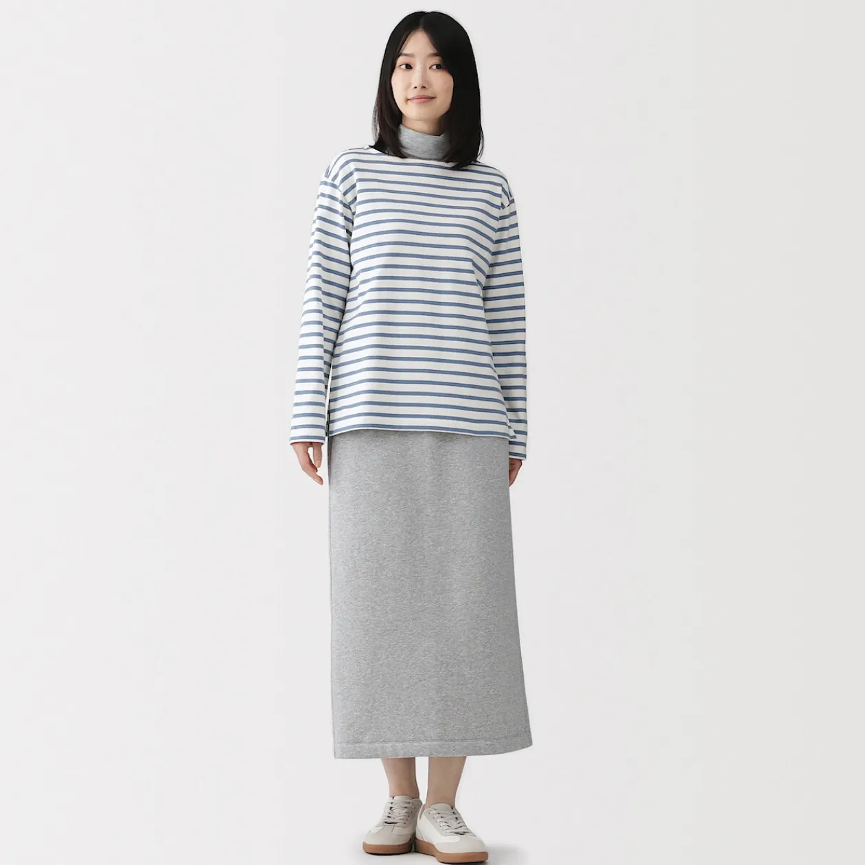 Hauts Et T‐Shirts^Muji T‐shirt en coton épais manches longues col bateau pour femme