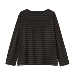 Hauts Et T‐Shirts^Muji T‐shirt en coton épais manches longues col bateau pour femme