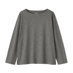 Hauts Et T‐Shirts^Muji T‐shirt en coton épais manches longues col bateau pour femme