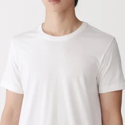 Hauts Et T‐Shirts|Sous‐Vêtements^Muji T-shirt en coton recyclé sans coutures latérales à col rond - lot de 2, pour homme Gris Chiné