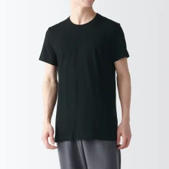 Sous‐Vêtements^Muji T-shirt en coton sans coutures latérales à col rond - lot de 2, pour homme