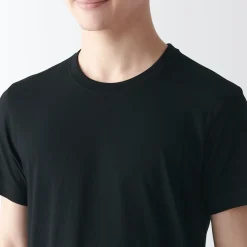 Sous‐Vêtements^Muji T-shirt en coton sans coutures latérales à col rond - lot de 2, pour homme