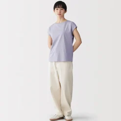 Hauts Et T‐Shirts^Muji T‐shirt en jersey à manches cap pour femme
