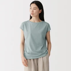 Hauts Et T‐Shirts^Muji T‐shirt en jersey à manches cap pour femme