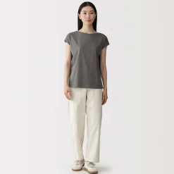 Hauts Et T‐Shirts^Muji T‐shirt en jersey à manches cap pour femme