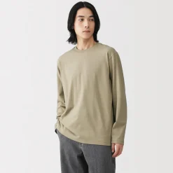 Hauts Et T‐Shirts^Muji T‐shirt en jersey de coton lavé manches longues pour homme