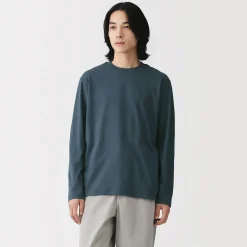 Hauts Et T‐Shirts^Muji T‐shirt en jersey de coton lavé manches longues pour homme