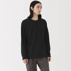 Hauts Et T‐Shirts^Muji T‐shirt en jersey de coton lavé manches longues pour homme