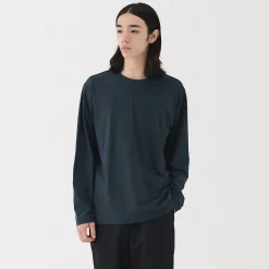 Hauts Et T‐Shirts^Muji T‐shirt en jersey de coton lavé manches longues pour homme