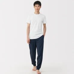 Hauts Et T‐Shirts|Sous‐Vêtements^Muji T‐shirt manches courtes col crew en coton chaud pour homme