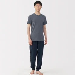 Hauts Et T‐Shirts|Sous‐Vêtements^Muji T‐shirt manches courtes col crew en coton chaud pour homme