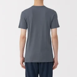 Hauts Et T‐Shirts|Sous‐Vêtements^Muji T‐shirt manches courtes col crew en coton chaud pour homme