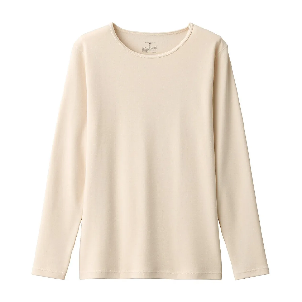 Hauts Et T‐Shirts|Sous‐Vêtements^Muji T‐shirt manches longues col rond en coton et laine chauds pour femme