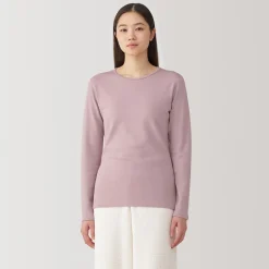 Hauts Et T‐Shirts|Sous‐Vêtements^Muji T‐shirt manches longues col rond en coton et laine chauds pour femme