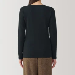 Hauts Et T‐Shirts|Sous‐Vêtements^Muji T‐shirt manches longues col rond en coton et laine chauds pour femme