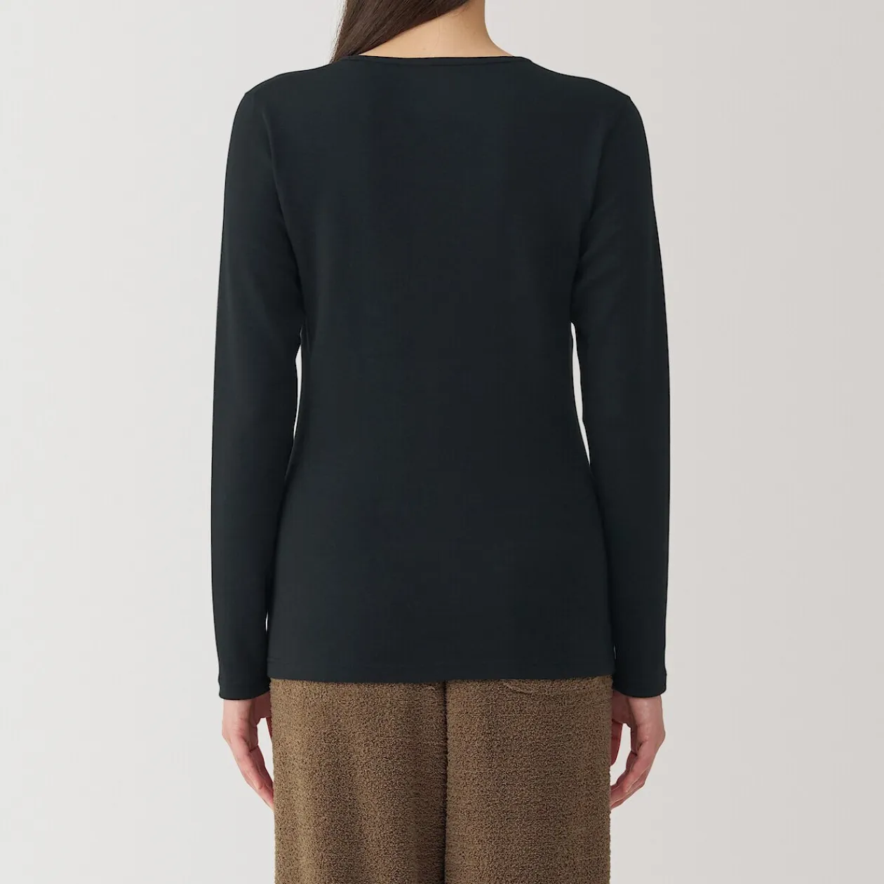 Hauts Et T‐Shirts|Sous‐Vêtements^Muji T‐shirt manches longues col rond en coton et laine chauds pour femme