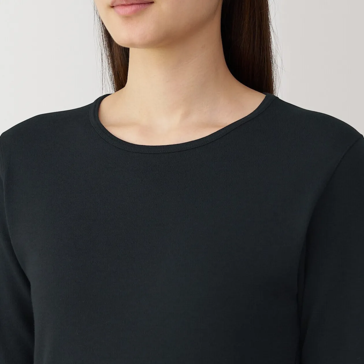 Hauts Et T‐Shirts|Sous‐Vêtements^Muji T‐shirt manches longues col rond en coton et laine chauds pour femme