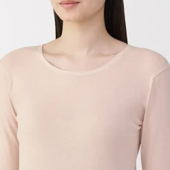 Hauts Et T‐Shirts|Sous‐Vêtements^Muji T‐shirt manches longues col rond en coton chaud pour femme