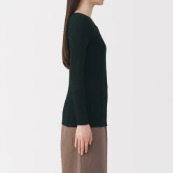 Hauts Et T‐Shirts|Sous‐Vêtements^Muji T‐shirt manches longues col rond en coton chaud pour femme