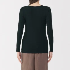 Hauts Et T‐Shirts|Sous‐Vêtements^Muji T‐shirt manches longues col rond en coton chaud pour femme