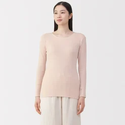 Hauts Et T‐Shirts|Sous‐Vêtements^Muji T‐shirt manches longues col rond en coton chaud pour femme