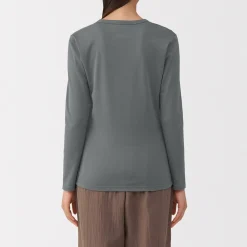 Hauts Et T‐Shirts|Sous‐Vêtements^Muji T‐shirt manches longues col rond en coton épais et chaud pour femme