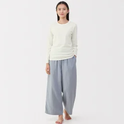 Hauts Et T‐Shirts|Sous‐Vêtements^Muji T‐shirt manches longues col rond en coton épais et chaud pour femme
