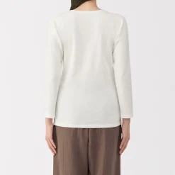 Hauts Et T‐Shirts|Sous‐Vêtements^Muji T‐shirt manches longues col U en coton épais et chaud pour femme