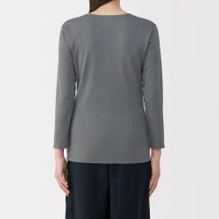 Hauts Et T‐Shirts|Sous‐Vêtements^Muji T‐shirt manches longues col U en coton épais et chaud pour femme