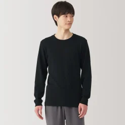 Hauts Et T‐Shirts|Sous‐Vêtements^Muji T‐shirt manches longues col rond en coton et laine chauds pour homme