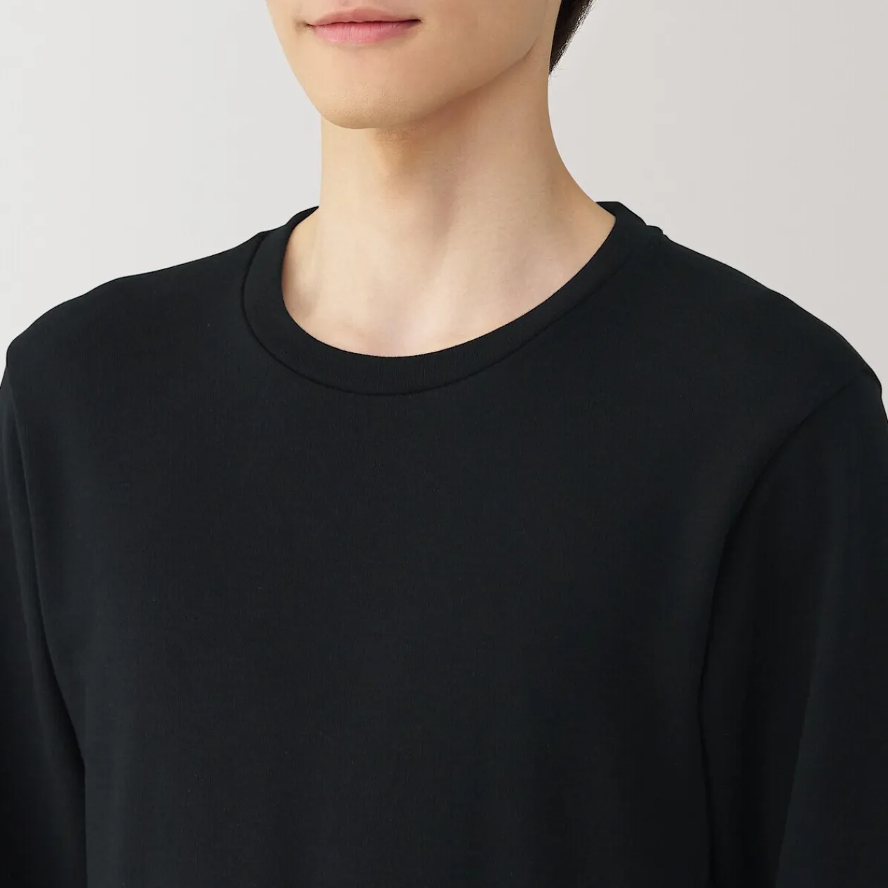 Hauts Et T‐Shirts|Sous‐Vêtements^Muji T‐shirt manches longues col rond en coton et laine chauds pour homme