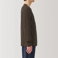 Hauts Et T‐Shirts|Sous‐Vêtements^Muji T‐shirt manches longues col rond en coton et laine chauds pour homme