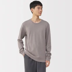 Hauts Et T‐Shirts|Sous‐Vêtements^Muji T‐shirt manches longues col rond en coton et laine chauds pour homme
