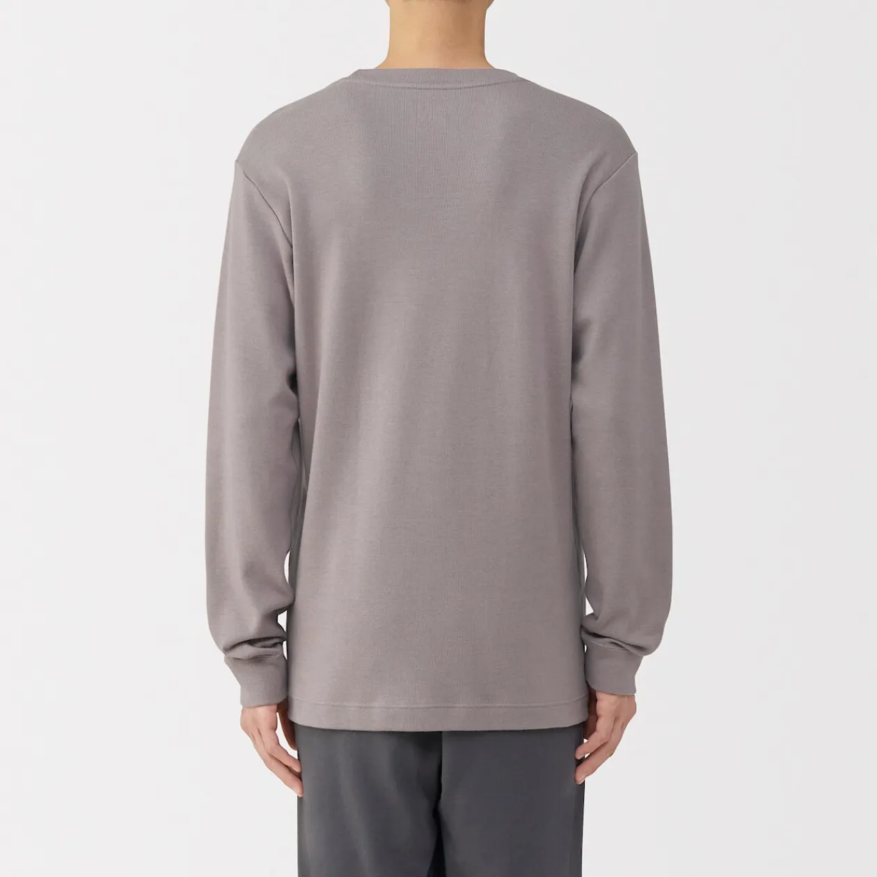 Hauts Et T‐Shirts|Sous‐Vêtements^Muji T‐shirt manches longues col rond en coton et laine chauds pour homme