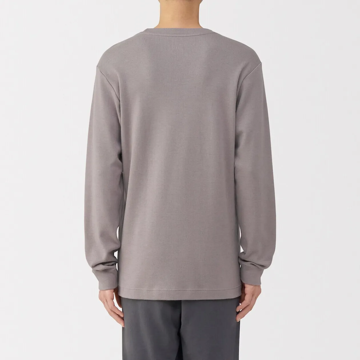 Hauts Et T‐Shirts|Sous‐Vêtements^Muji T‐shirt manches longues col rond en coton et laine chauds pour homme