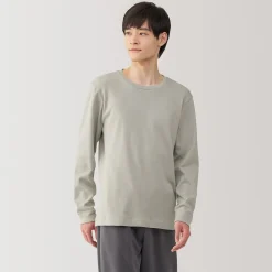 Hauts Et T‐Shirts|Sous‐Vêtements^Muji T‐shirt manches longues col rond en coton et laine chauds pour homme