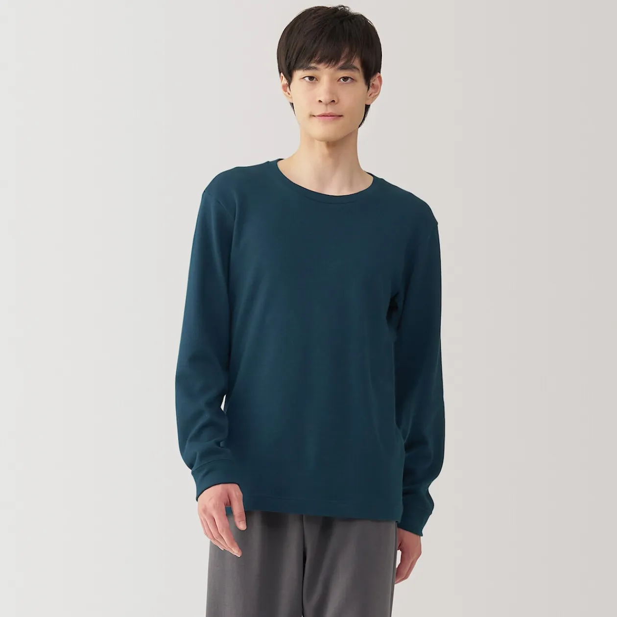 Hauts Et T‐Shirts|Sous‐Vêtements^Muji T‐shirt manches longues col rond en coton et laine chauds pour homme