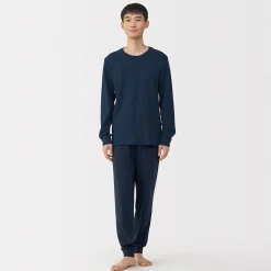 Hauts Et T‐Shirts|Sous‐Vêtements^Muji T‐shirt manches longues col rond en coton et laine chauds pour homme